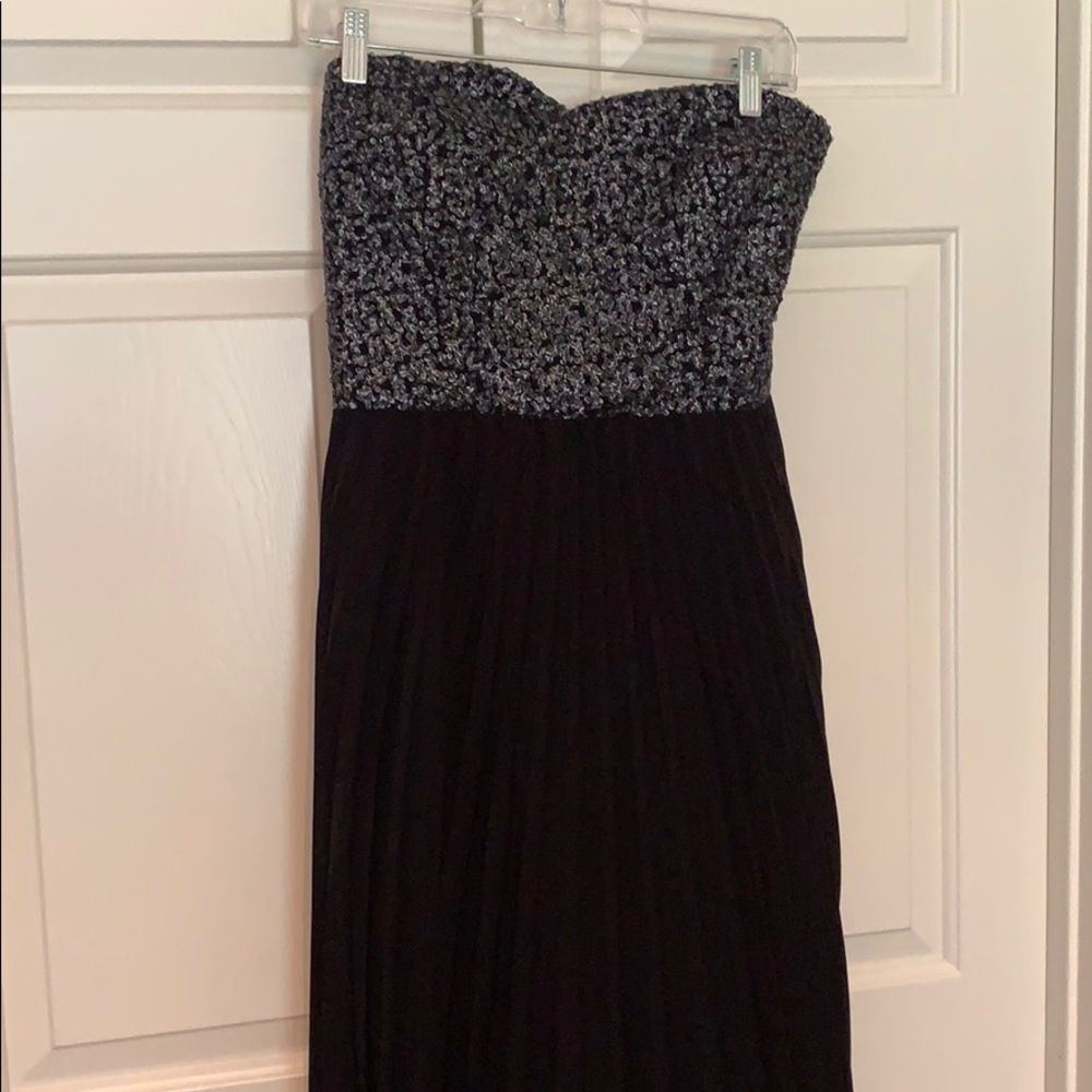 Bebe High Low Pleated Dress